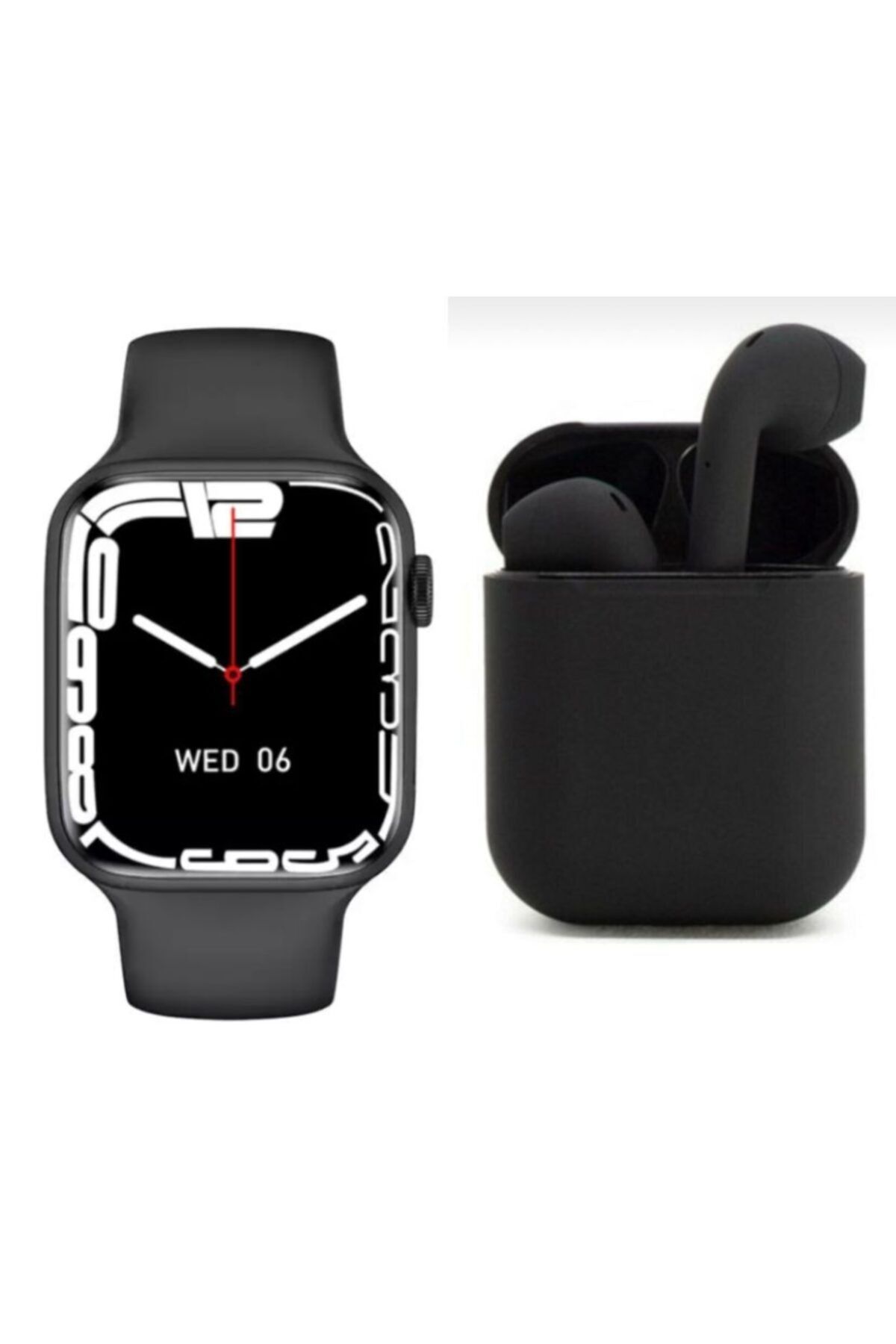 FERRO Siyah Watch 6 Plus Uyumlu  Enson Seri 2021 Bluetooth Kulaklık