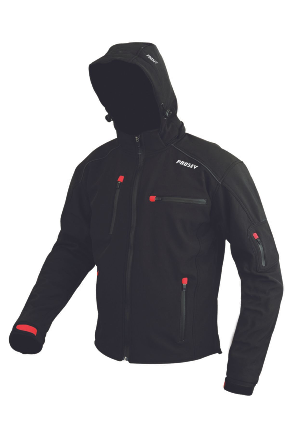 Prosev Kışlık Korumalı Softshell Motosiklet Montu Siyah