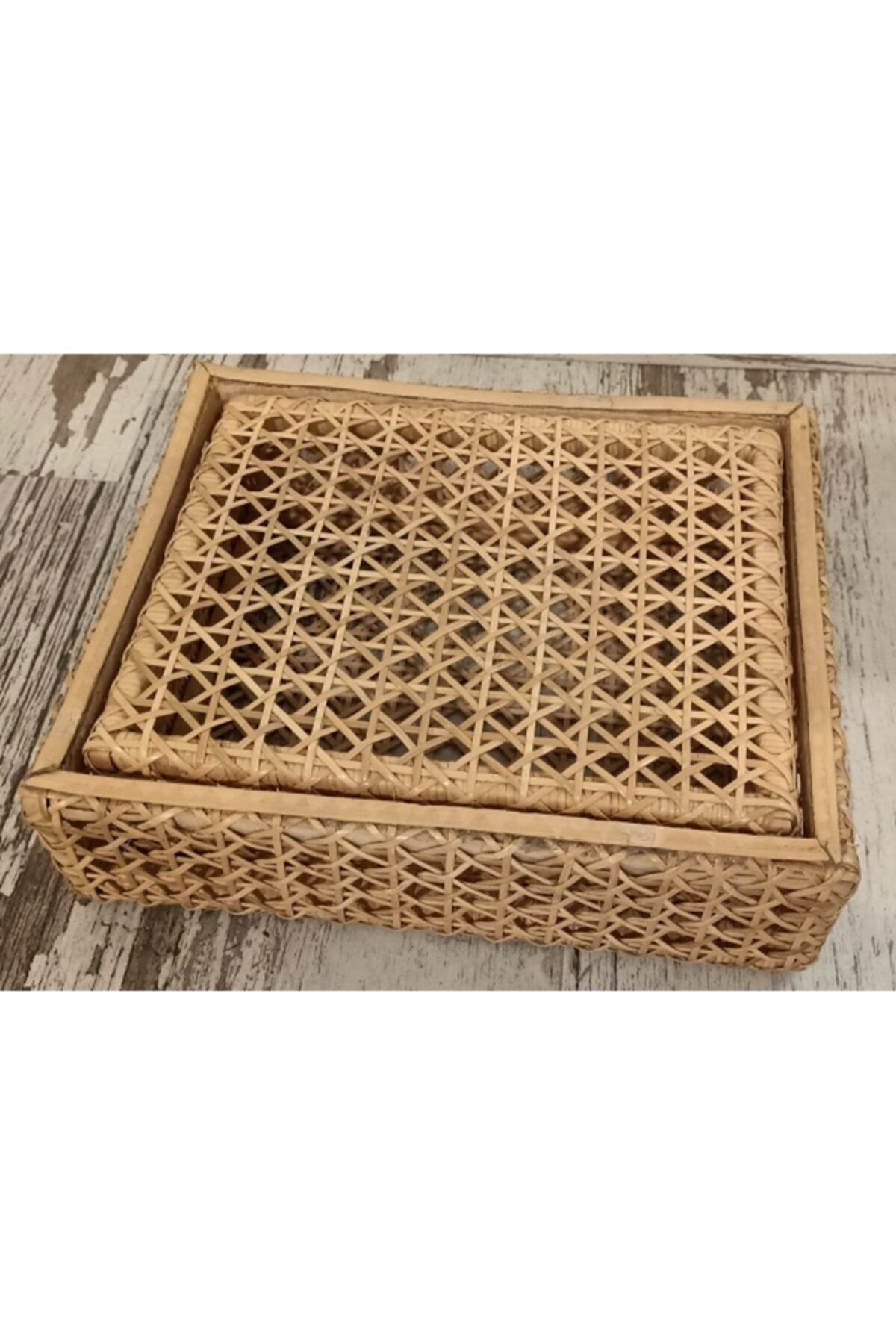 Gözde Hasır Sepet 2 Li (18 CM X 22,5 CM 15 X 19,5 CM)