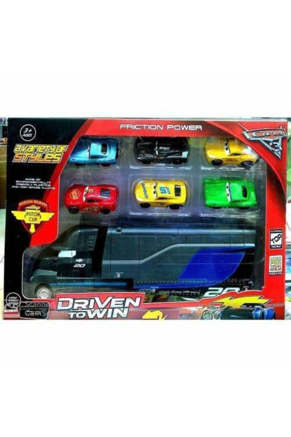 Aden Oyuncak Jackson Storm Tır Cars Şimşek Mcqueen 6'lı Metal Arabalar