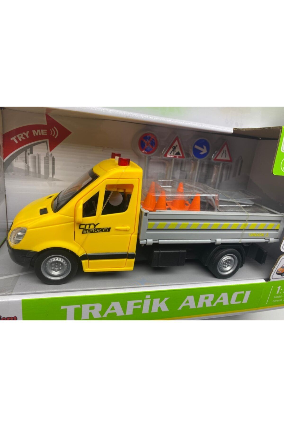 afreyz oyuncak Trafik Aracı Sesli Işıklı Kapıları Açılan Bol Aksesuarlı Harika Trafik Aracı