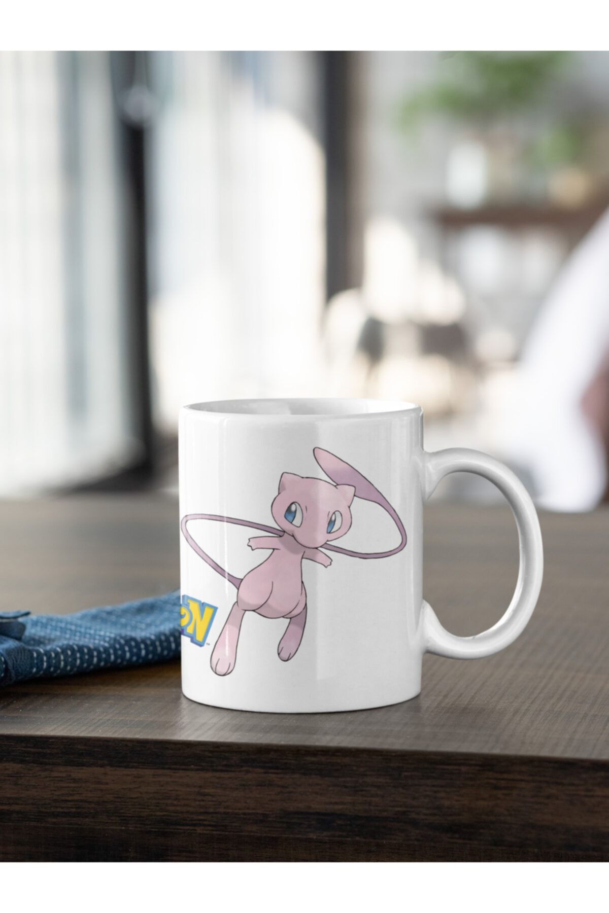 Kio Tasarım Pokemon Kupa Bardak Mew Kahve Çay Kupası Sevgililer Arkadaş Doğum Günü Hediyesi Porselen