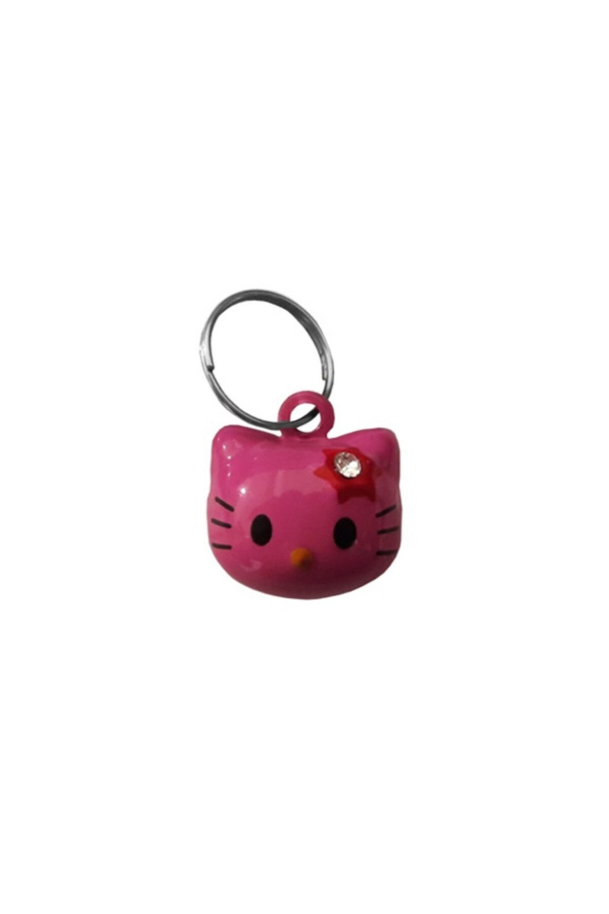 Doggie Küçük Kedi Kafası Şekilli Kedi Tasma Çanı 1-2 Cm Pembe