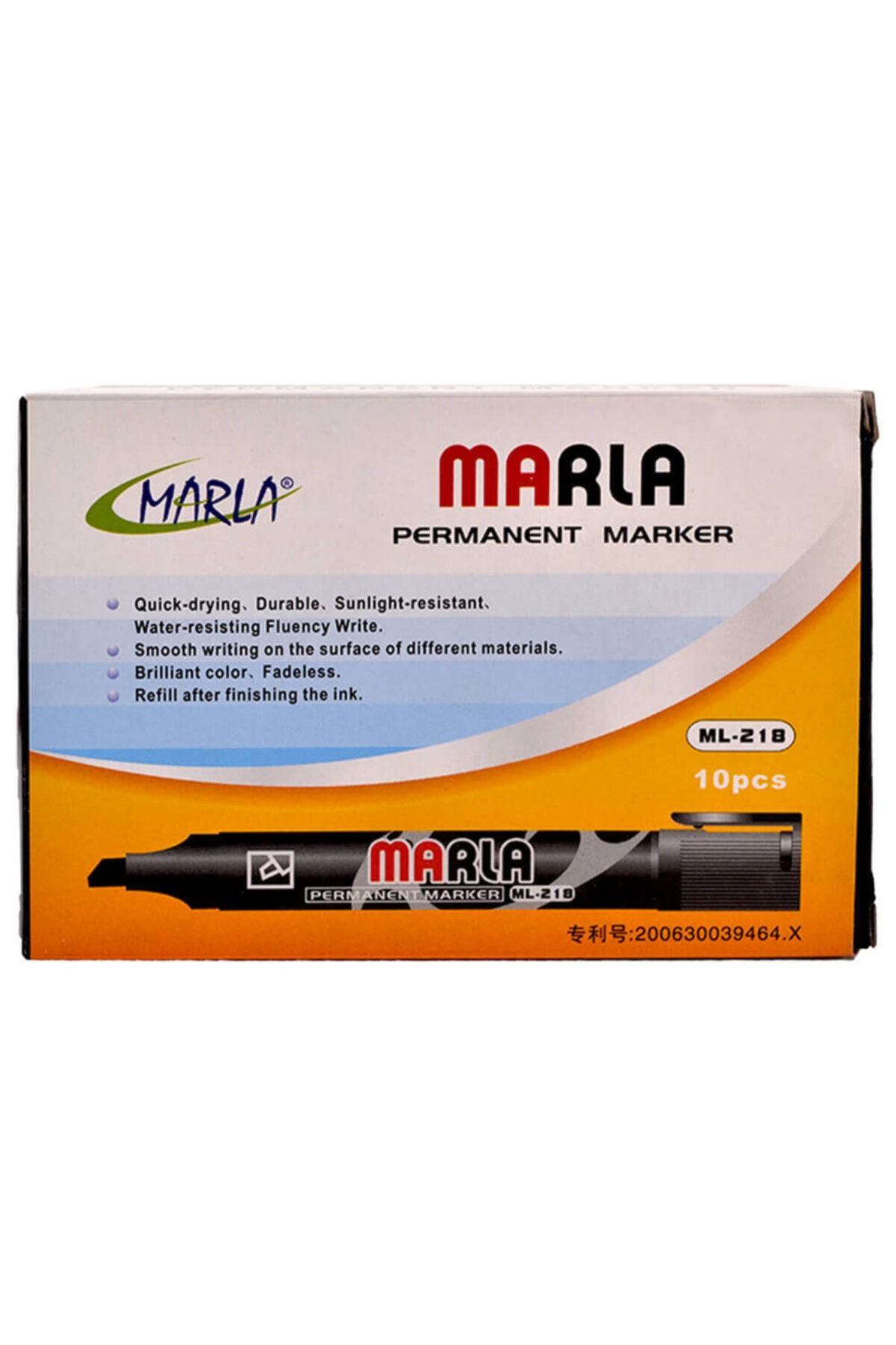 Marla Yy-218 Permanent Markor Kırmızı 10lu