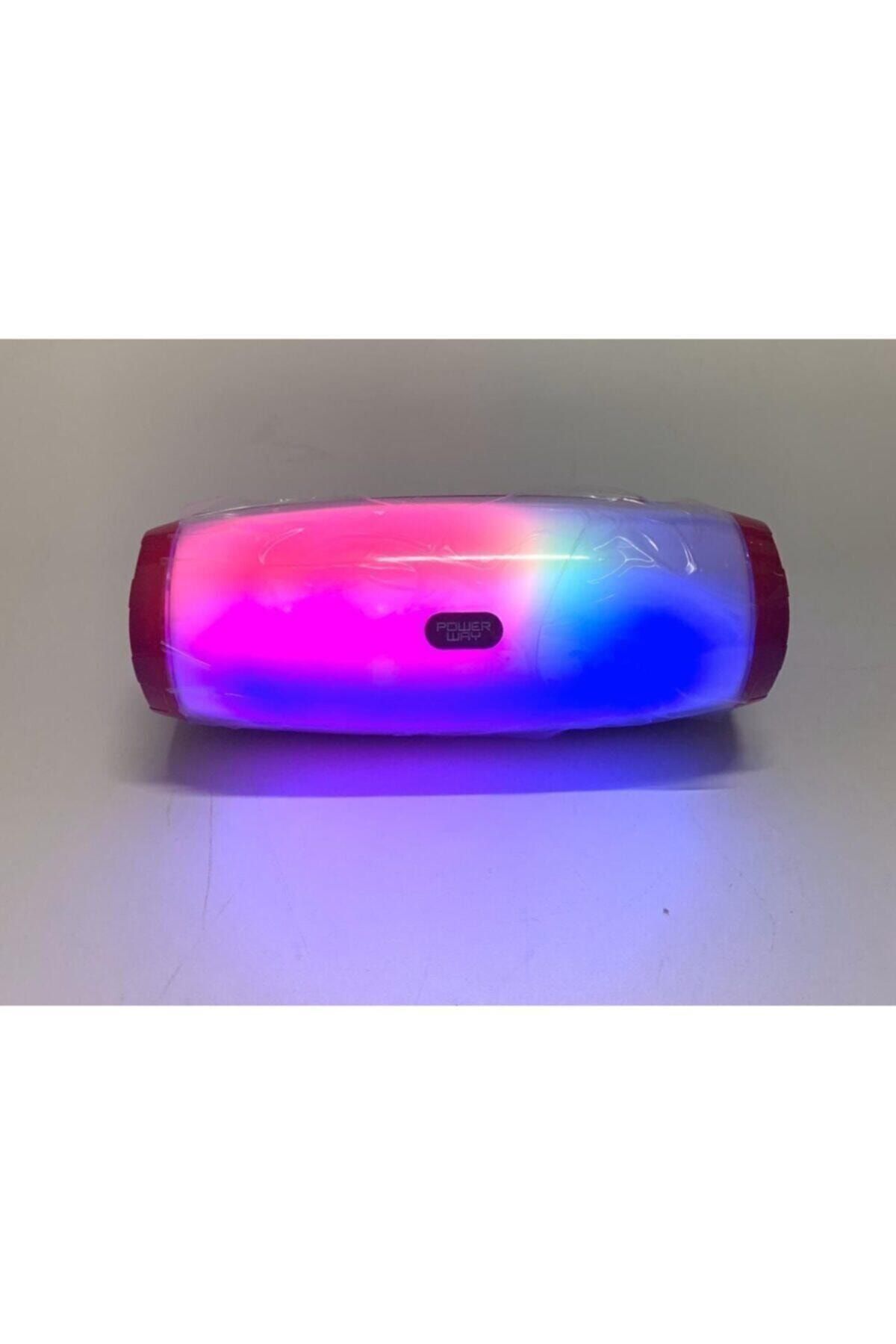 POWERWAY Wrx19 Led Işıklı Hoparlör Taşınabilir Bluetooth Wireless Ses Bombası Hoparlör Siyah