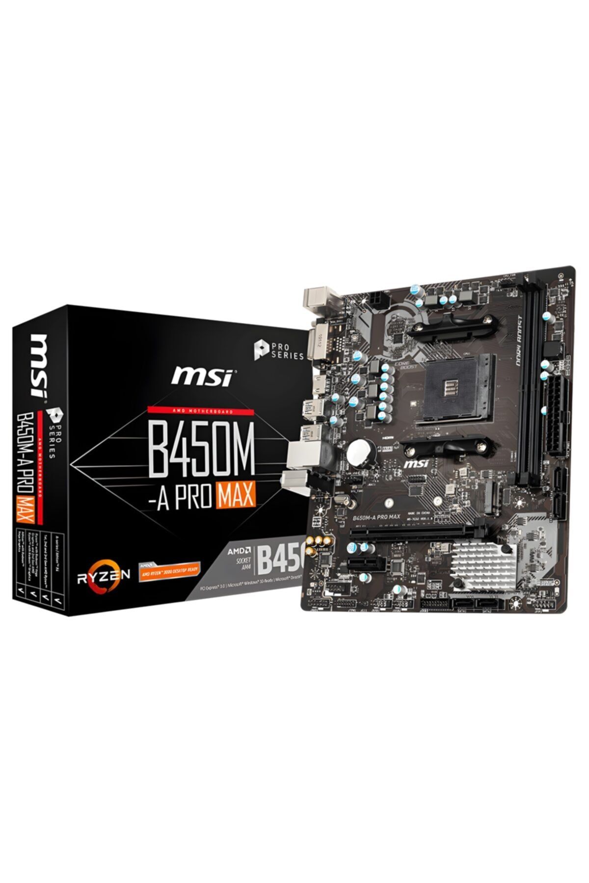 MSI B450m-a Pro Max 4133mhz(oc) Ddr4 Soket Am4 M.2 Hdmı Dvı Matx Anakart