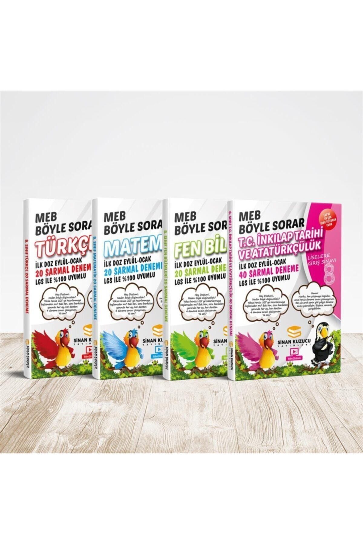 SİNAN KUZUCU YAYINLARI 8. Sınıf Lgs Meb Böyle Sorar Sarmal Deneme Seti Ilk Doz 4 Kitap