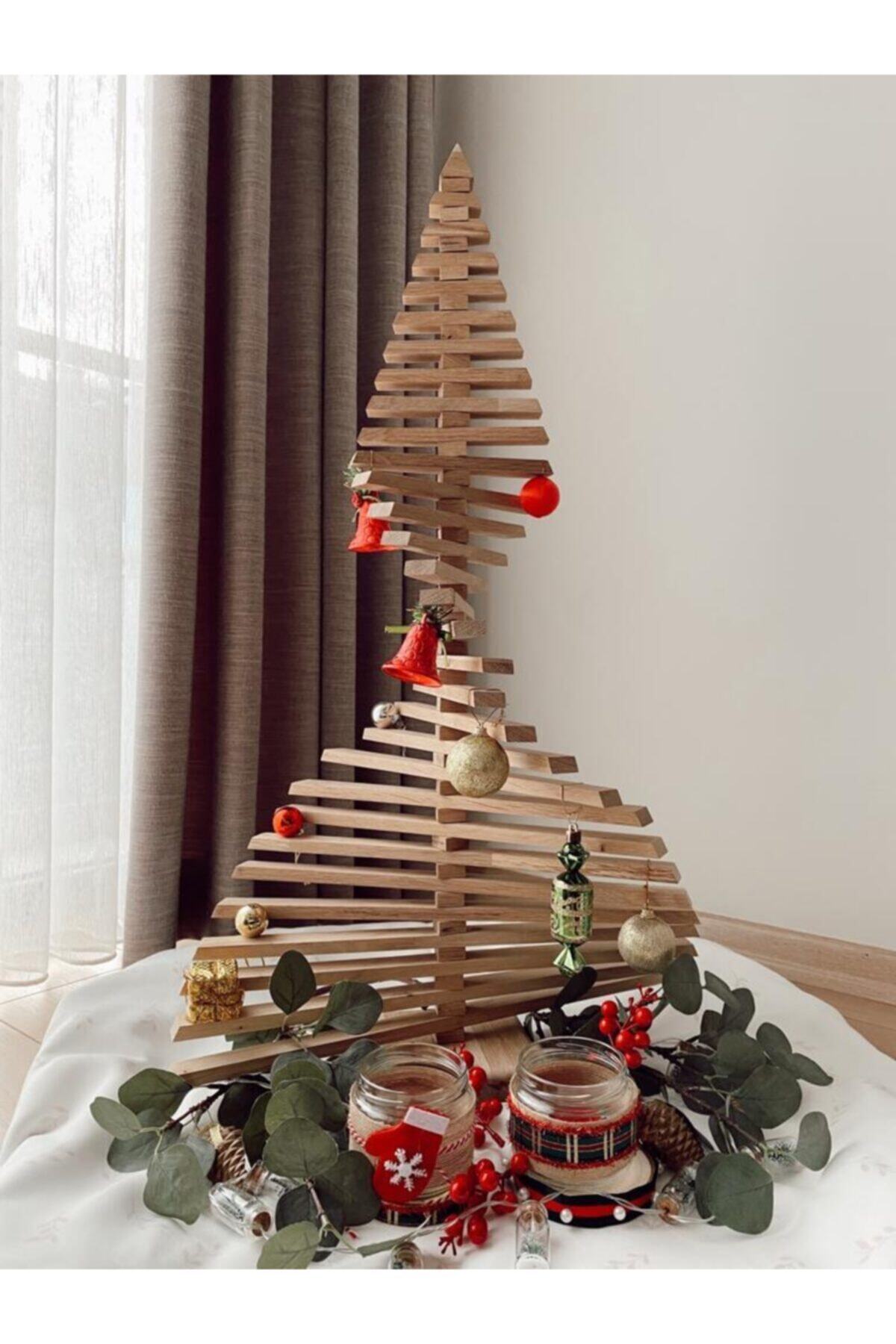 SÖZDEM Yılbaşı Ahşap Çam Ağacı 85 cm