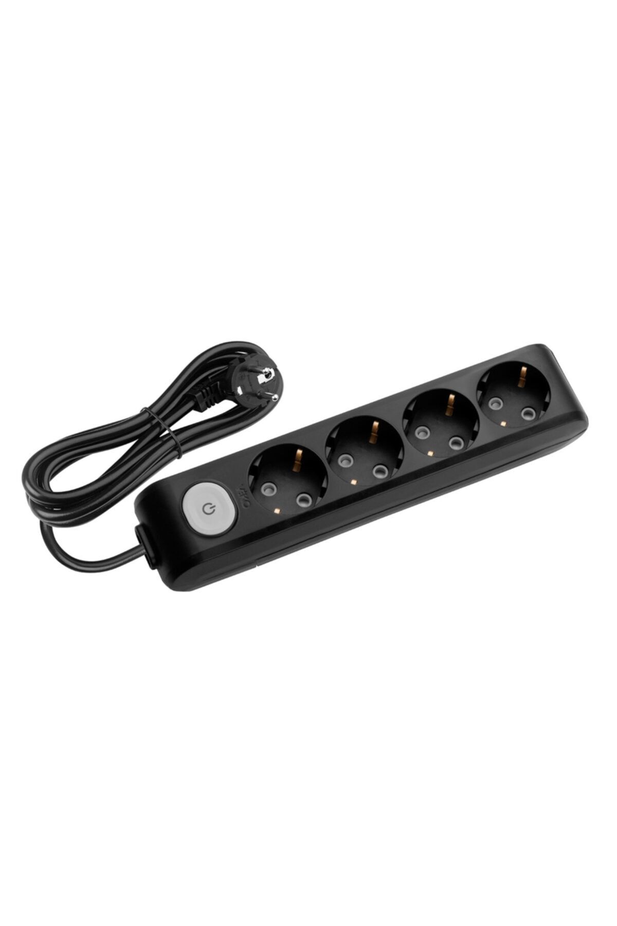 VİKO Multi-let Siyah Dörtlü 1 Metre Kablolu Anahtarlı Grup Priz 90137401
