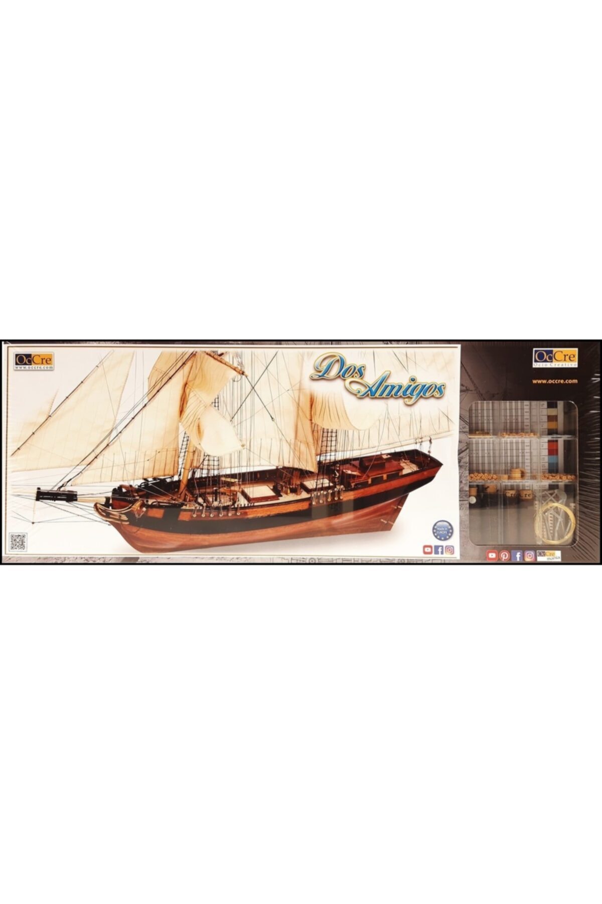 Constructo Occre 13003 1/53 Dos Amigos Yelkenli Tekne Demonte Ahşap Maketi