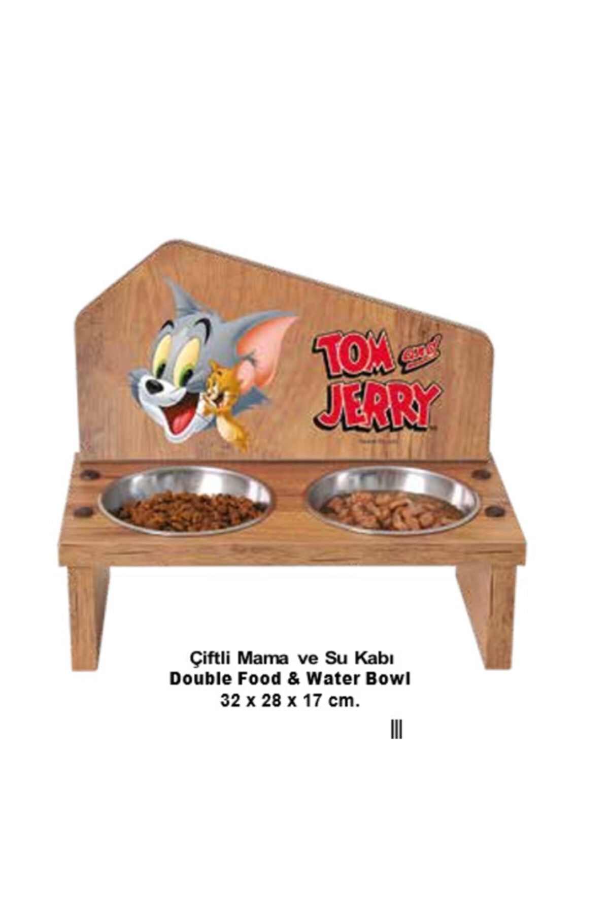 Tom and Jerry Ahşap Mama Standı Tom&jerry 2li