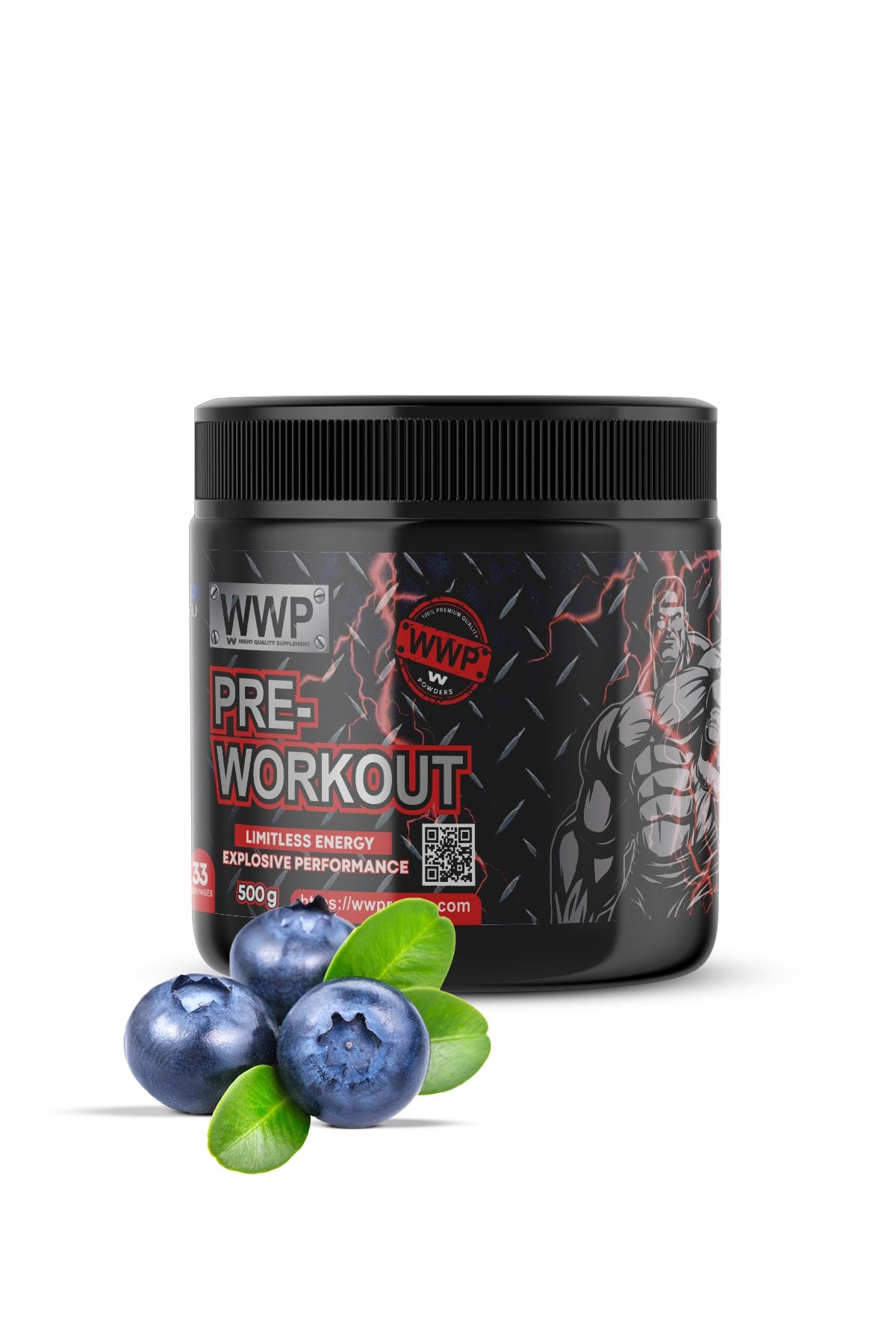 WWP Preworkout Blueberry Flavor 500gr
