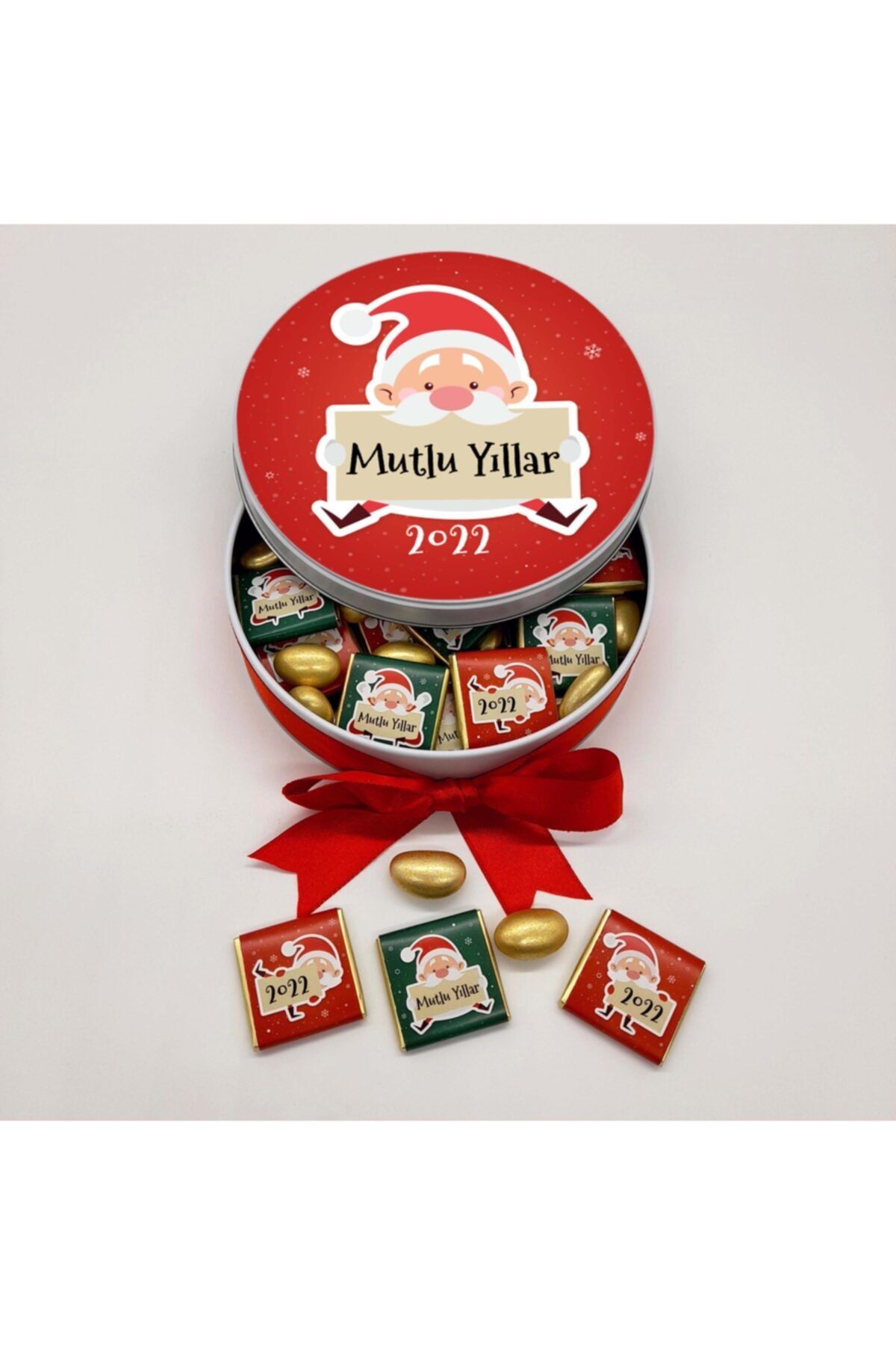 chokaranj Metal Kutulu Noelbaba Temalı Yılbaşı Hediyesi Çikolata, Yeniyıl Hediyesi