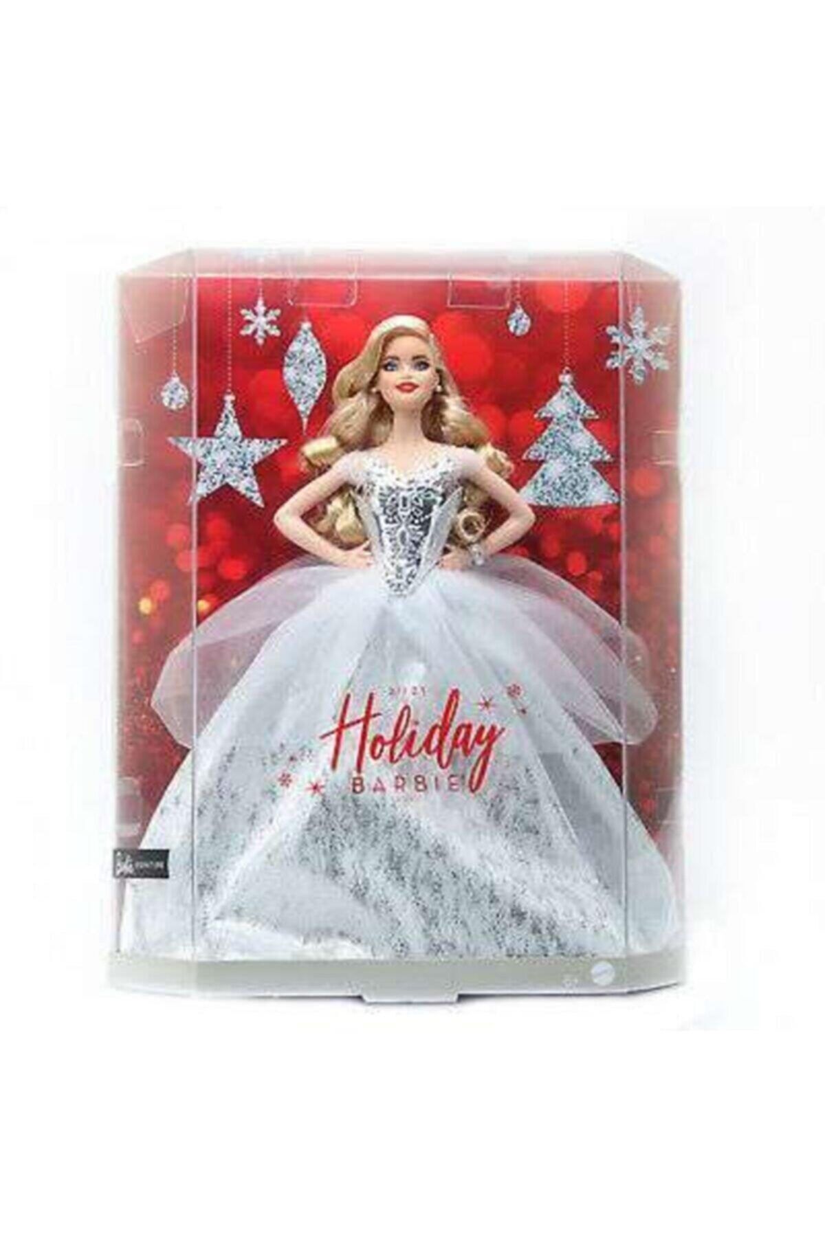 Barbie 2021 Mutlu Yıllar Bebeği Dalgalı Sarı Saçlı, 30 Cm Gümüş Rengi Elbiseli