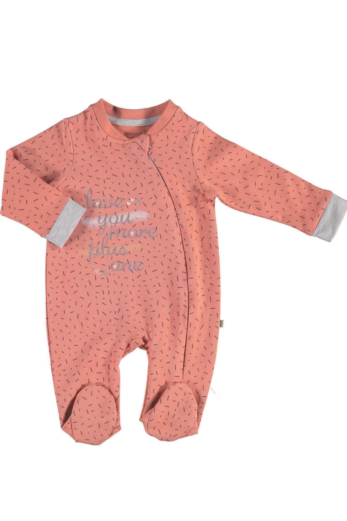 Bibaby Biorganic Sweet Time Fermuarlı Tulum 60554 Karmelanj Kiremit