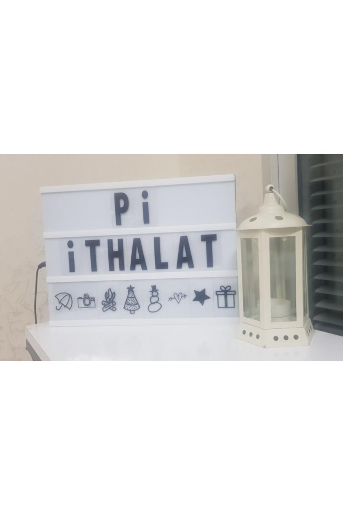 Simbastore Cinematic Harflerle Işıklı Mesaj Veren Light Box Led Pano