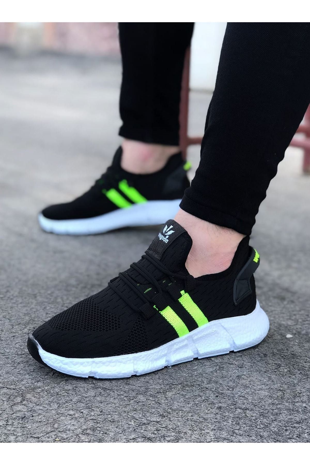 stilsenin34 Wg102 Siyah Yesil Erkek Spor Ayakkabı