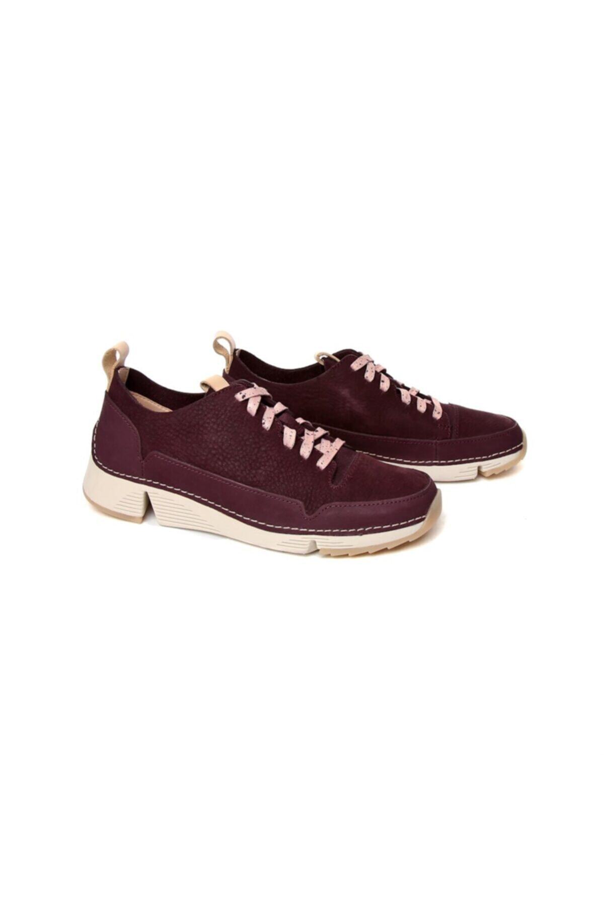CLARKS Tri Spark. Kadın Oxford Aubergine Ayakkabı