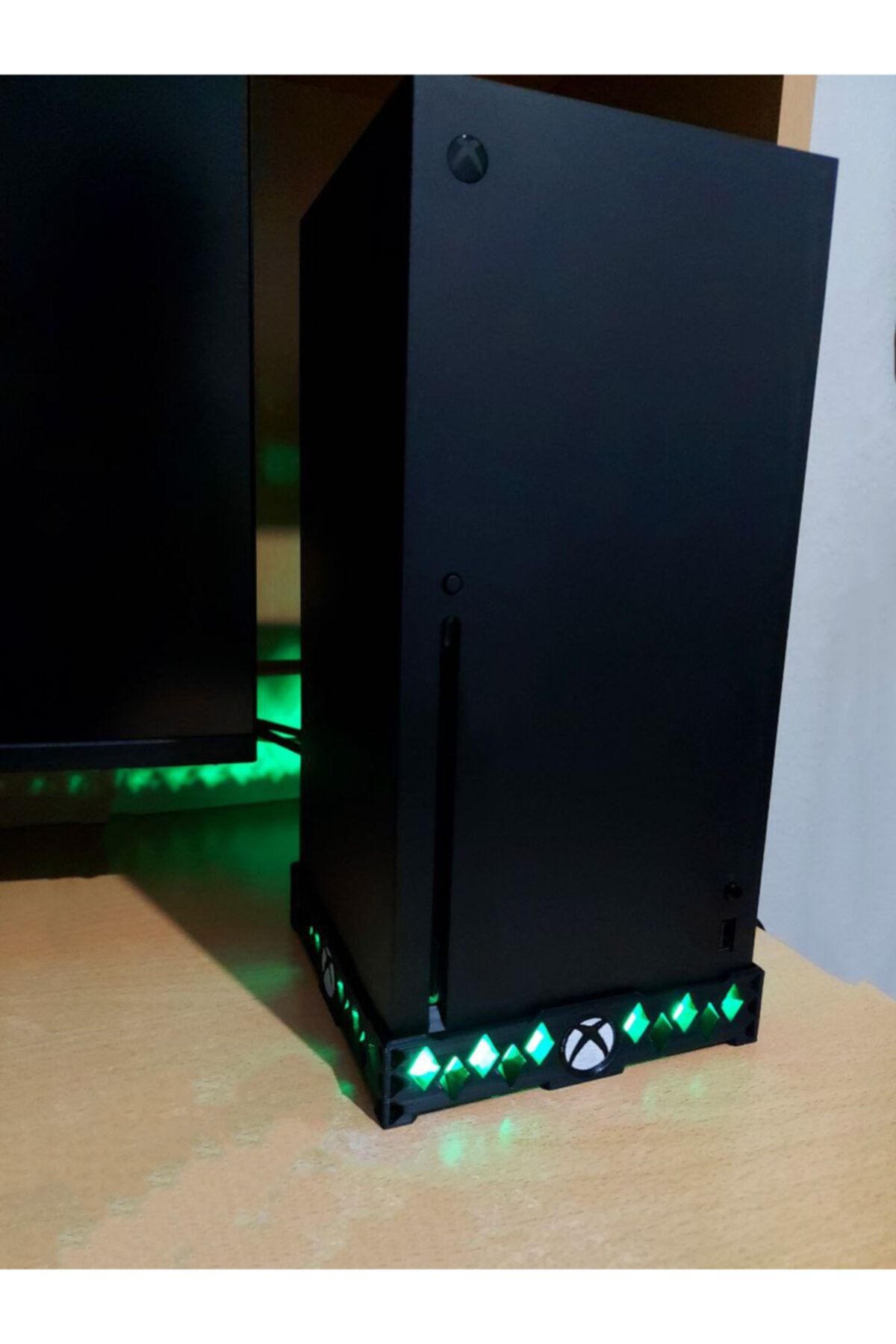 PHENAART Xbox Series X Dikey Stand Yeşil Ledli