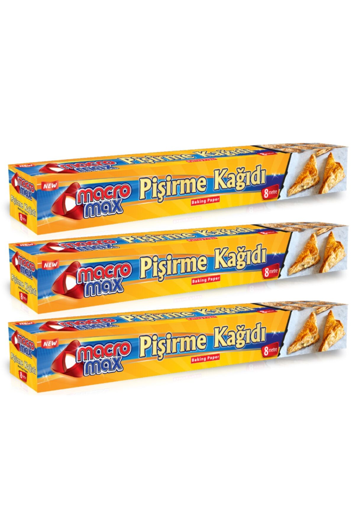 MACROMAX Yağlı Pişirme Kağıdı 8 mt X 3 Paket