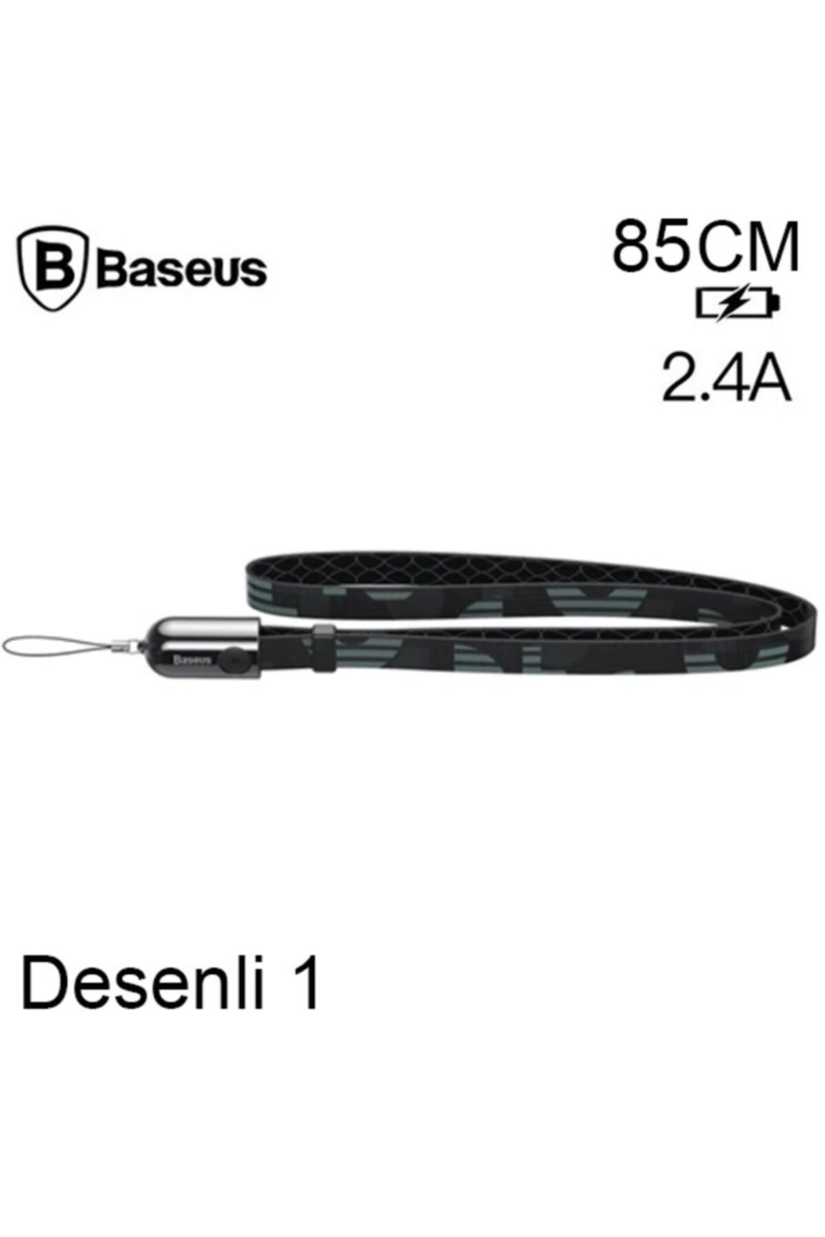 Maf Aksesuar Baseus Iphone 7-8,xs,xr Kısa Powerbank Şarj Kablosu 85cm Çok Fonksiyonlu