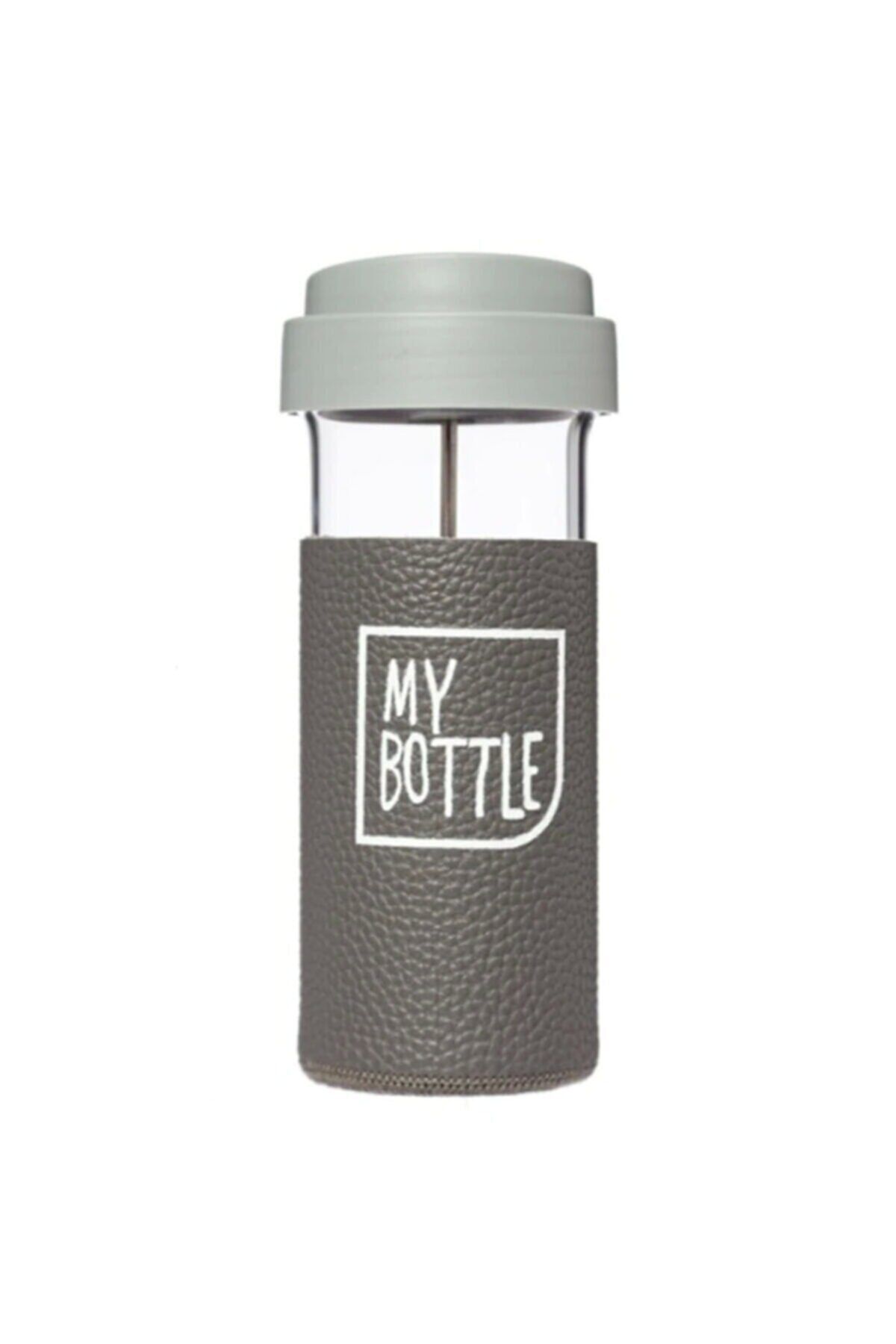 His Art Workshop Deri Kaplı French Press Kupa 450 ml Gri