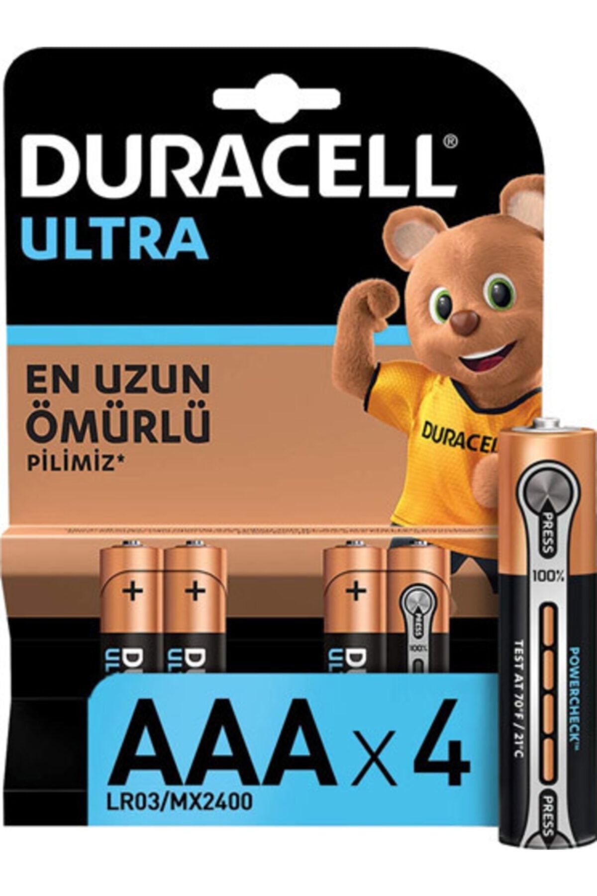 Duracell Ince Pil - Alkalin Pil - 4 Lü Aaa Duracel Pil - Belçika Malı Orjina Duracel Pil