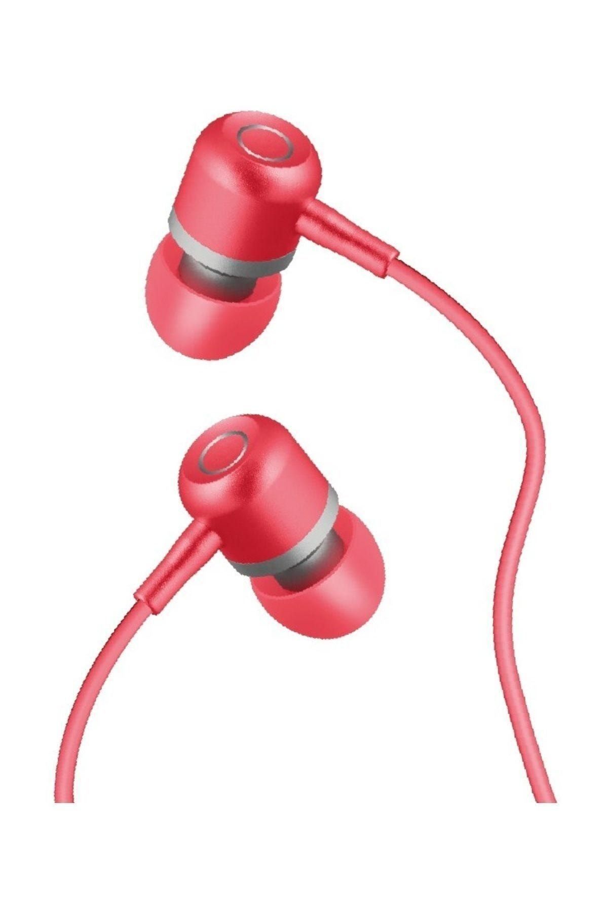 Link Tech Mikrofonlu Metal Kulaklık (3.5mm Jack) Kırmızı