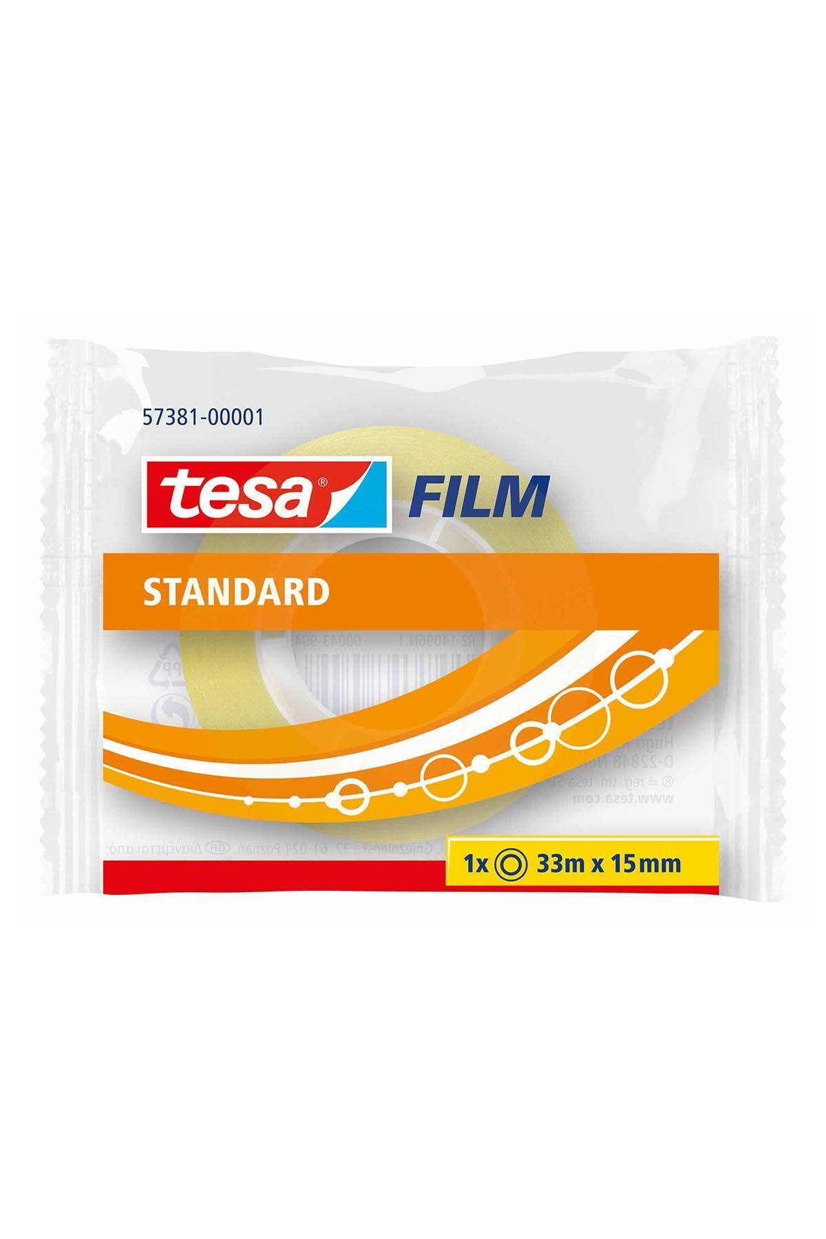 Tesa Film Standart Bant, Kendinden Yapışkanlı, 1 X 33m:15mm, Şefffaf