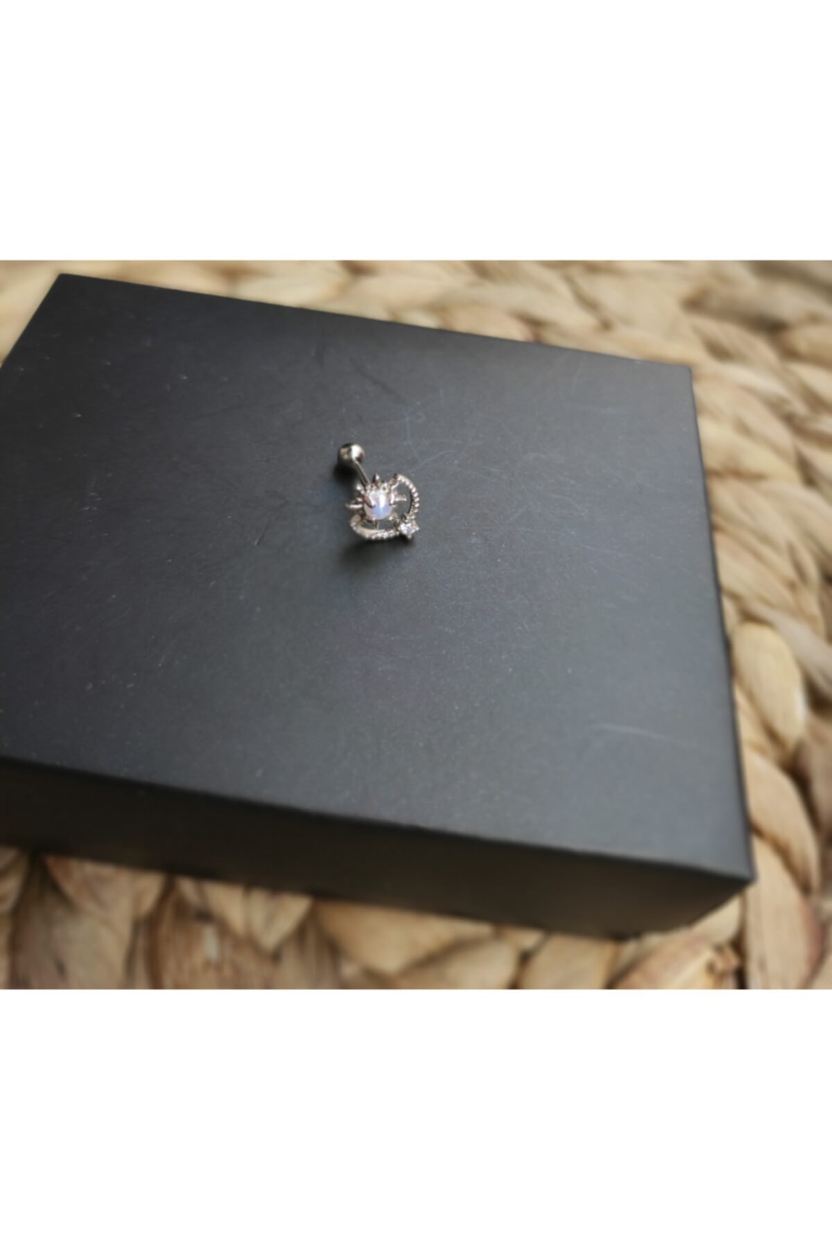 ecrin aksesuar Gümüş Renk Incili Tragus Helix Piercing Küpe