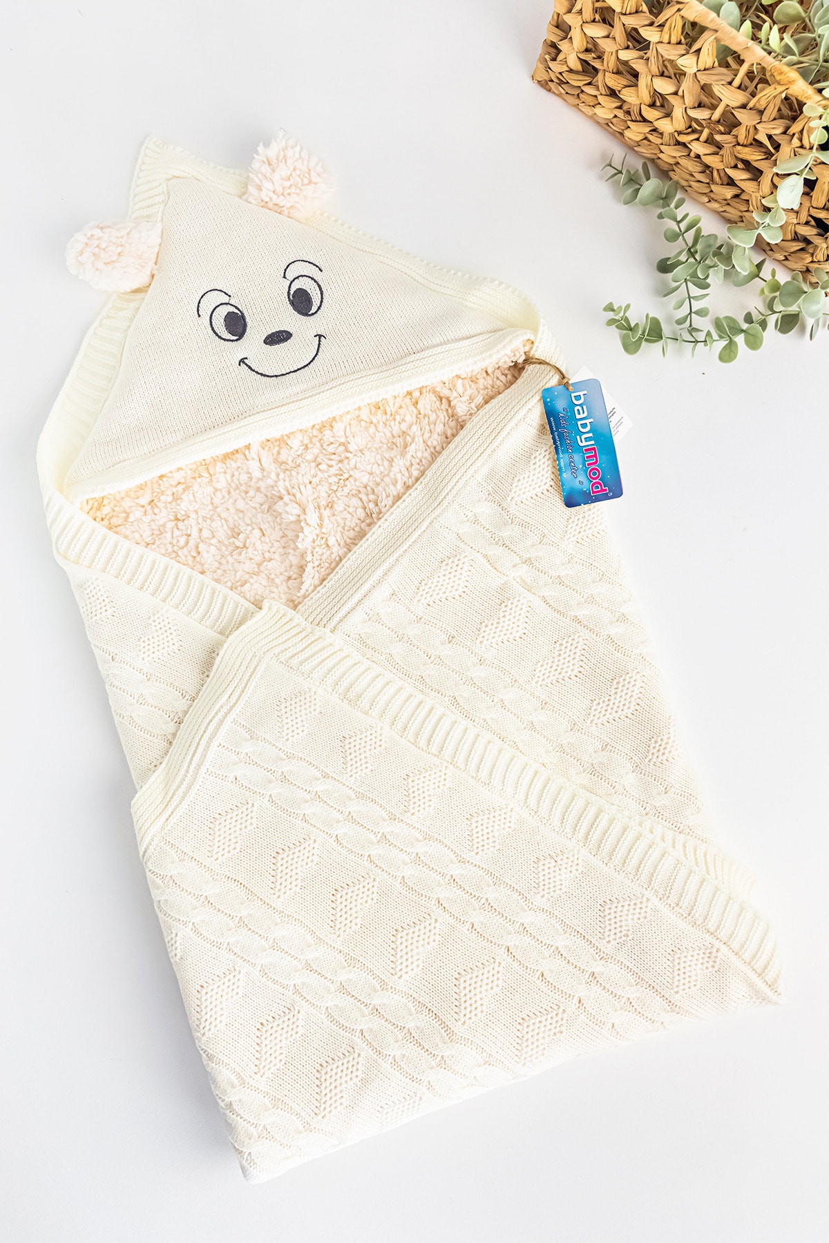 Babymod Figürlü Içi Peluş Triko Bebek Battaniye Bebek Kundak