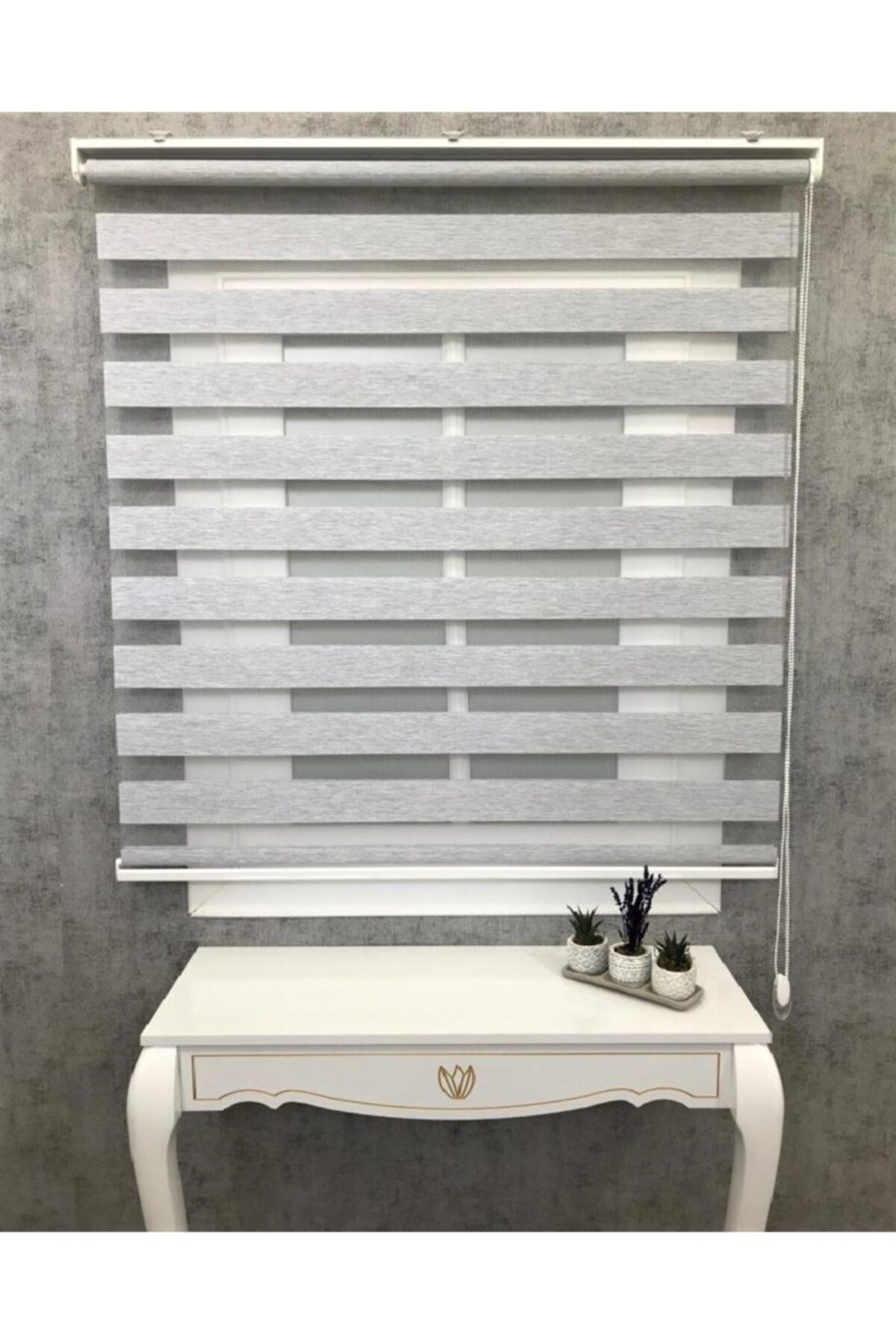TREND STOR PERDE Gri Bambu Zebra Stor Güneşlik Perde