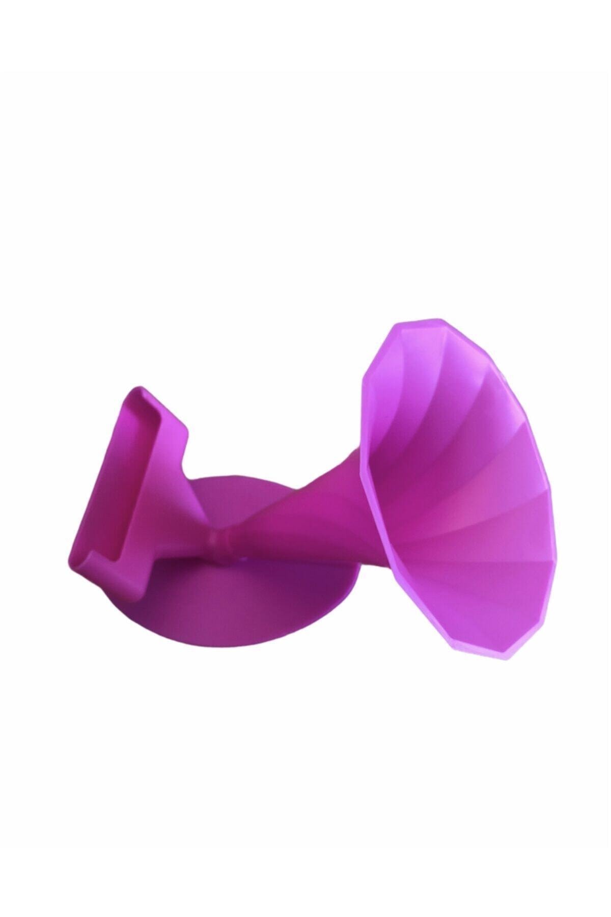 İskontoBurada Akustik Telefon Tutucu Kablosuz Gramafon Hoparlör Fuşya