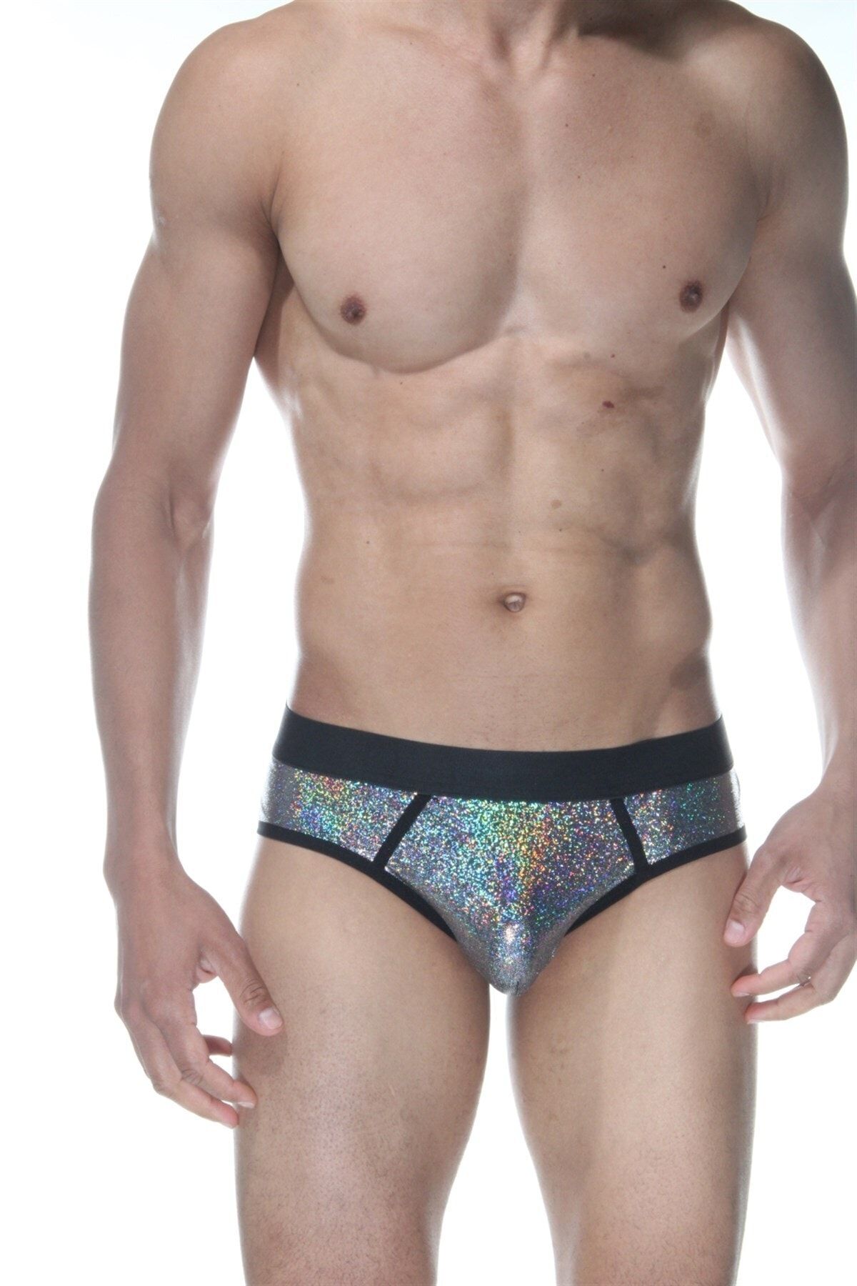 ÇAĞLAR BUTİK Simli Gümüş Erkek Jockstrap Iç Giyim (dm102105)
