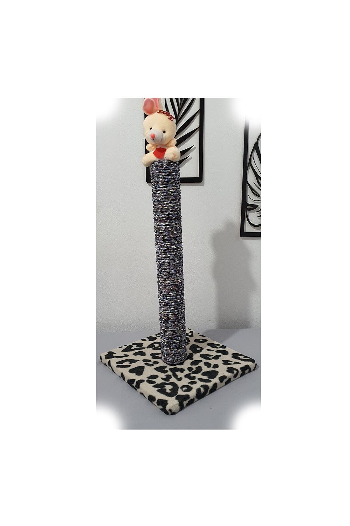 Petsiva 60cm Oyuncaklı Kedi Tırmalama Çubuğu Leopar