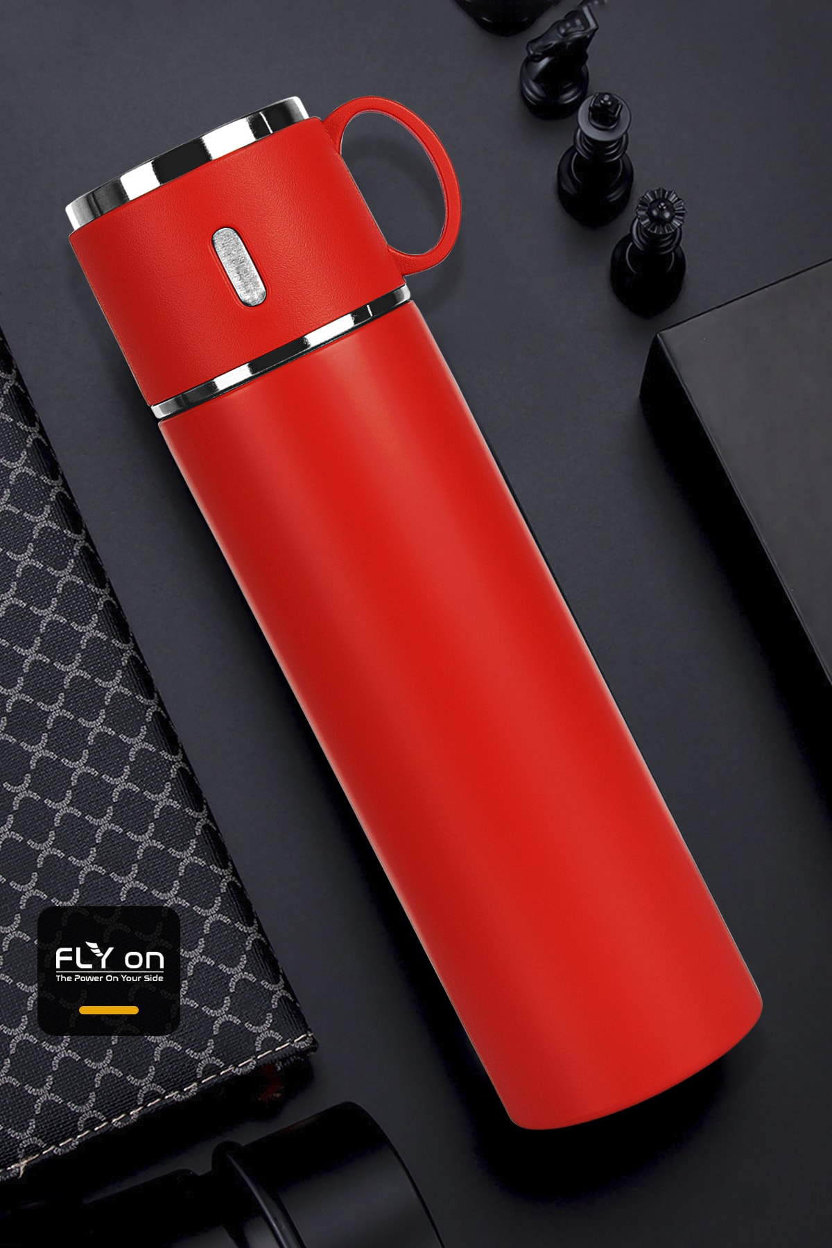 FLYON 316 Paslanmaz Çelik Termos Bardak 580 Ml Bardaklı 20 Saat Sıcak-soğuk Thermos Mug Kupa Coffee