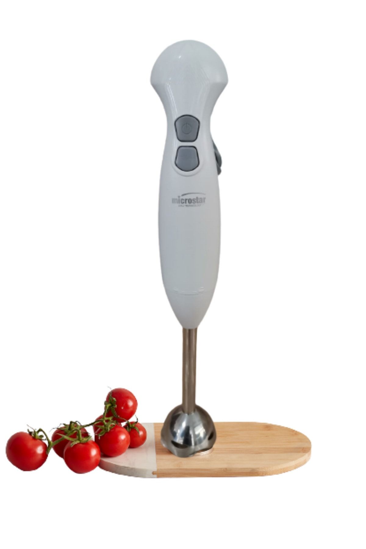 Microstar Beyaz Çelik Uçlu Çubuk Blender