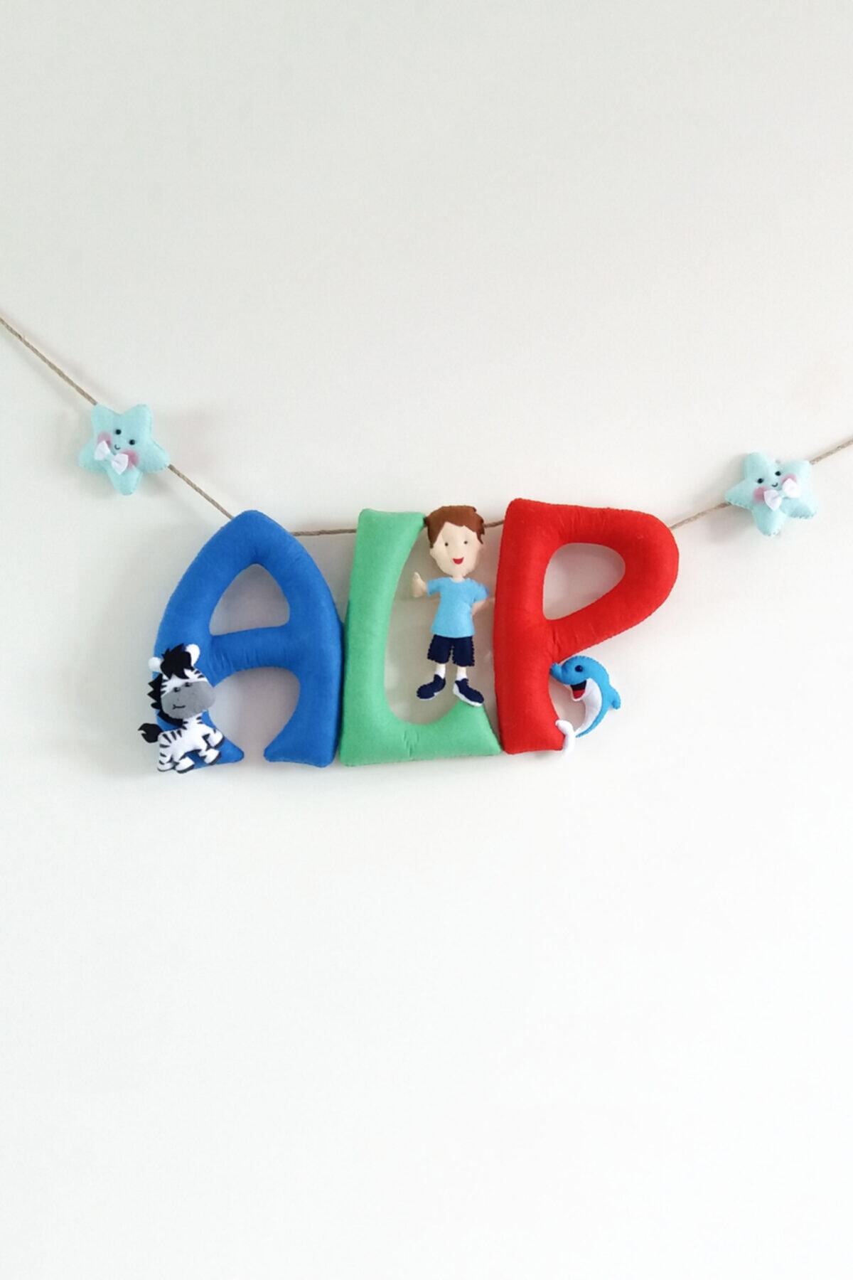 Renkli Hayallerim Alp Isimli Bebek Kapı Süsü