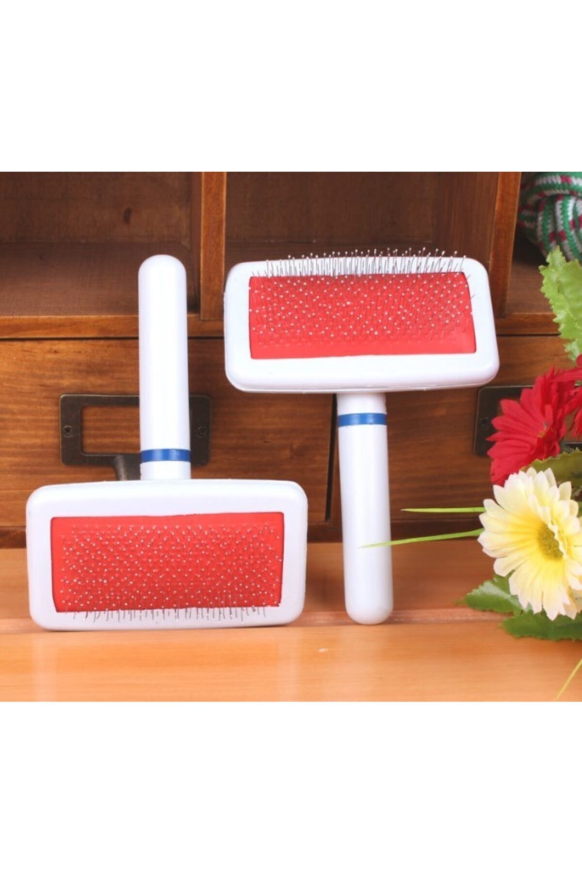 SEVİNÇ GROUP Beyaz Evcil Hayvan Kedi Köpek Fırçası Telli