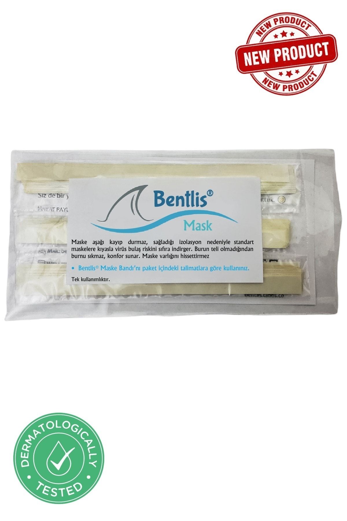 Bentlis® (10 ADET) - Maske Bandı | Maske Kaydırmaz, Gözlük Buğu Önleyici Maske Bandı | Maskeyi Yerinde Tutar