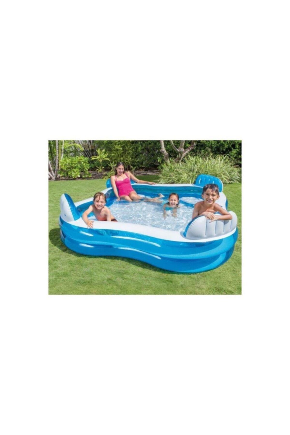 Bestway&Intex Intex Koltuklu Aile Havuzu 229x229x66 Cm Şişme Havuz