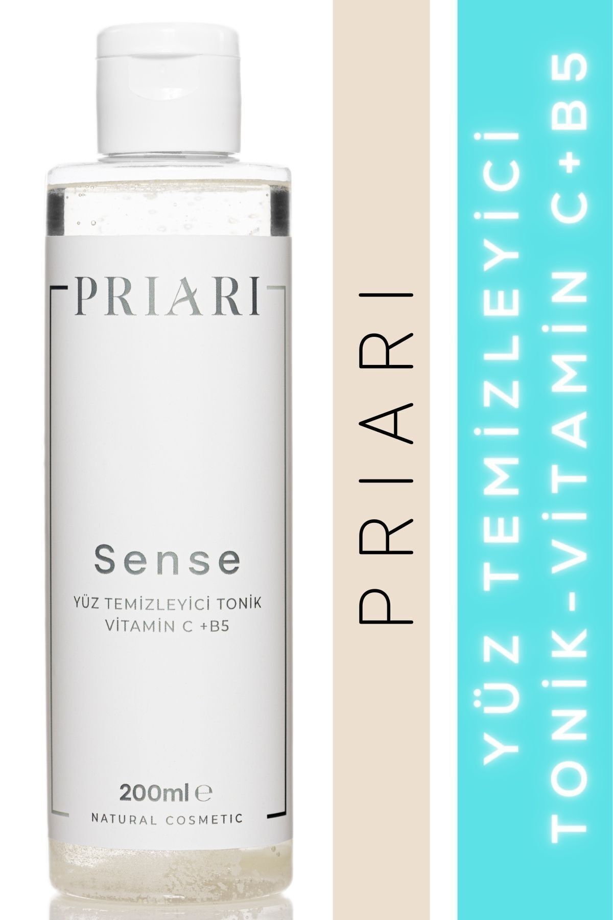 Priari Sense Lavantalı Yüz Temizleyici Tonik  Vitamin C +b5  200 ml