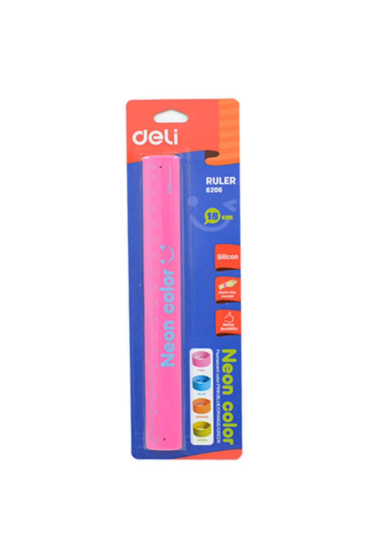 Deli 6206 Cetvel Neon Renkler 18cm