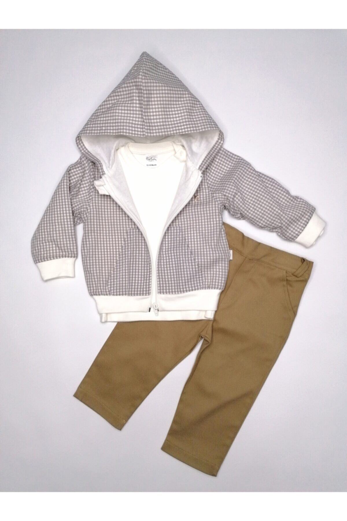 Pierre Cardin Baby Ekose Takım 3'lü
