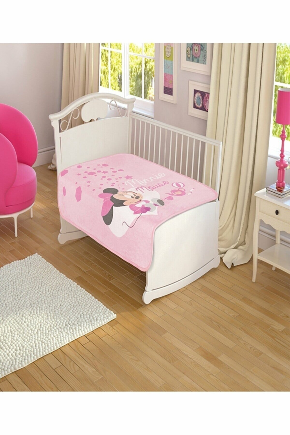 Taç Pamuk Bebek Battaniyesi Minnie Mouse Play Time