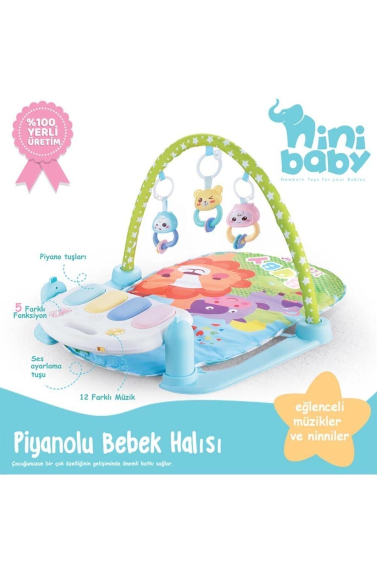 Erdem Oyuncak Nini Baby Piyanolu Oyun Halısı