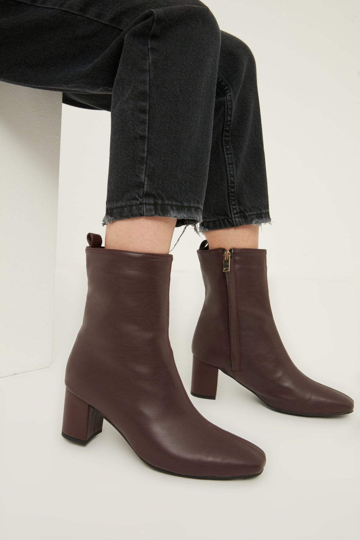 TRENDYOL SHOES Bordo Kadın Bot & Bootie TAKAW22BO0052
