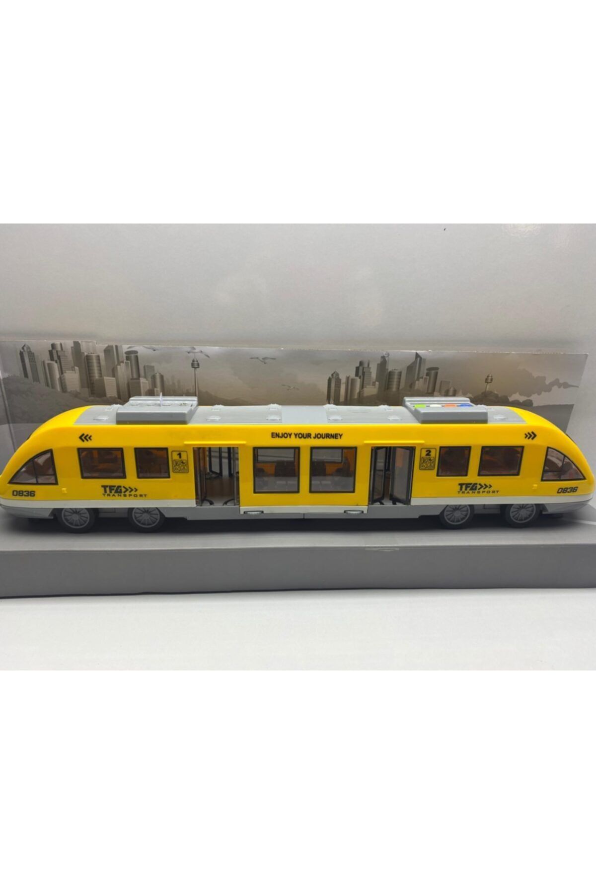 afreyz oyuncak Tren Sesli Işıklı Yolcu Treni Kapıları Açılan Uzun Yolcu Treni