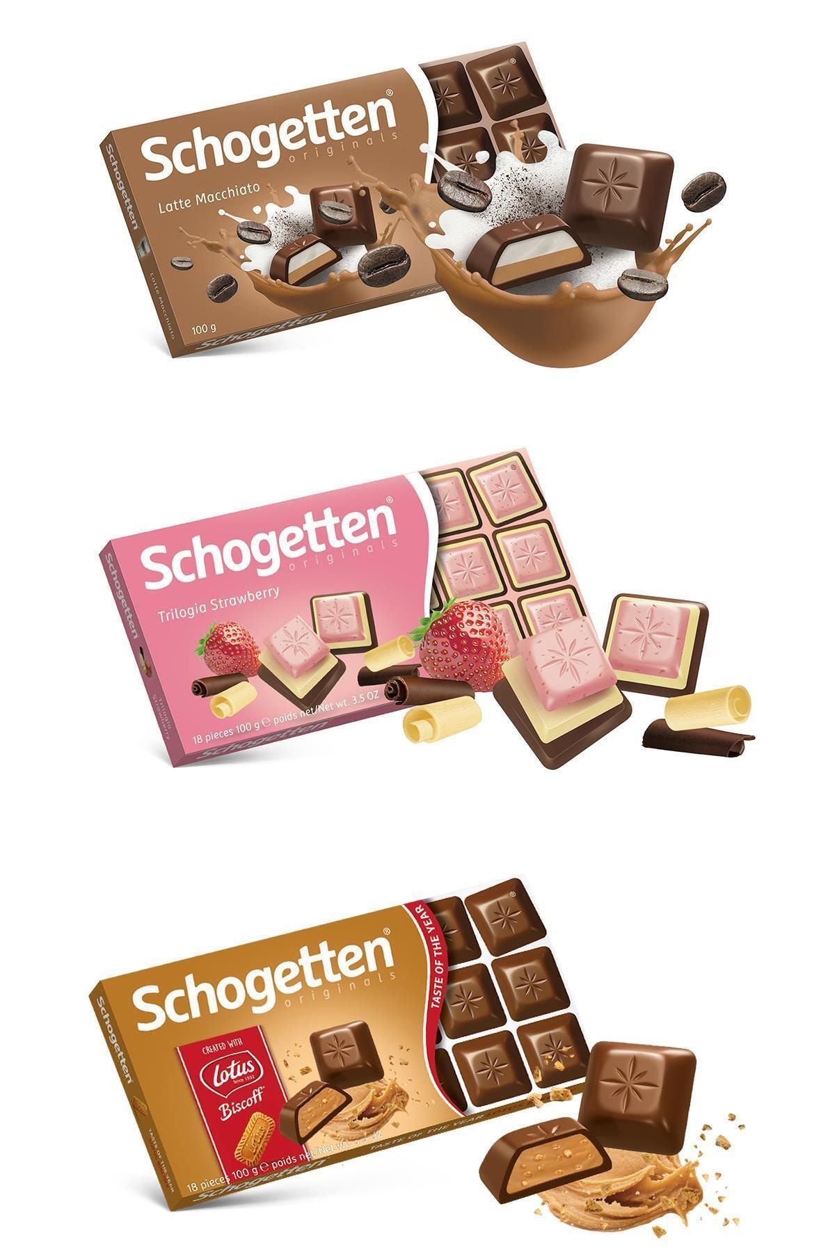 Schogetten 3 Farklı Lezzet Serisi 100g - 3 Adet