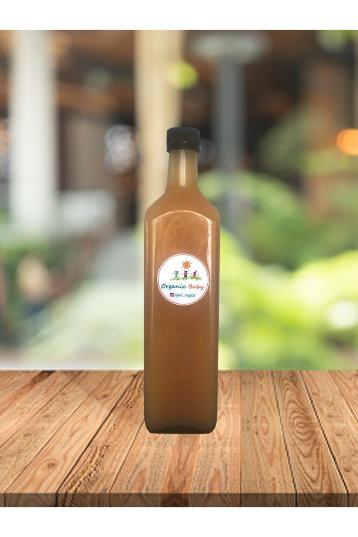 OrganicBaby Organik Doğal Elma Sirkesi 1 Litre Hormonsuz İlaçsız Tamamen Doğal Elmalarımız İle Yapılmaktadır